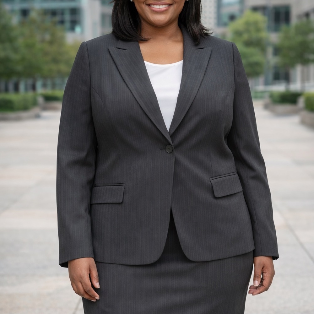 John‎ Meyer Collection Black Pinstripe Women's Blazer